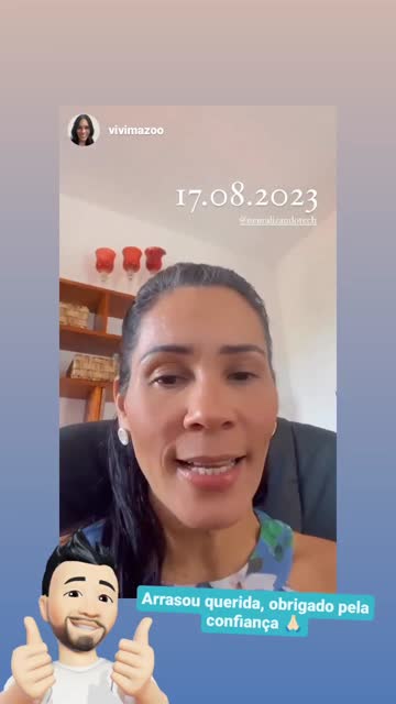 Vídeo de depoimento de Viviane Maia